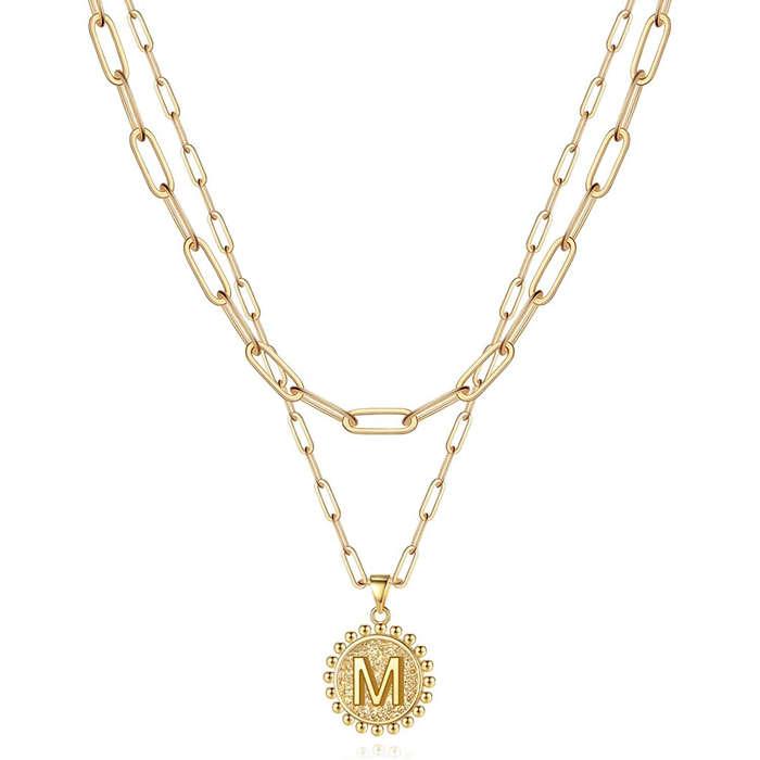 Yoosteel Gold Initial Necklace