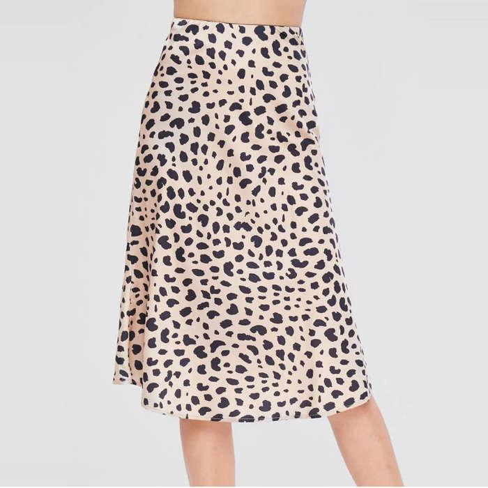 Zaful High Waist Leopard Skirt