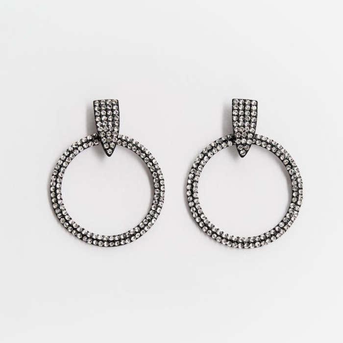 Mango Hoops Crystal Earrings