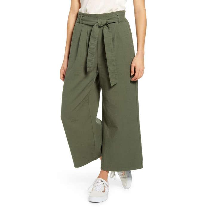 BP Paperbag Waist Double Cloth Pants