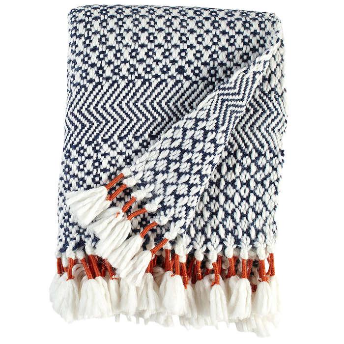 Rivet Hand-Woven Fringe Throw Blanket