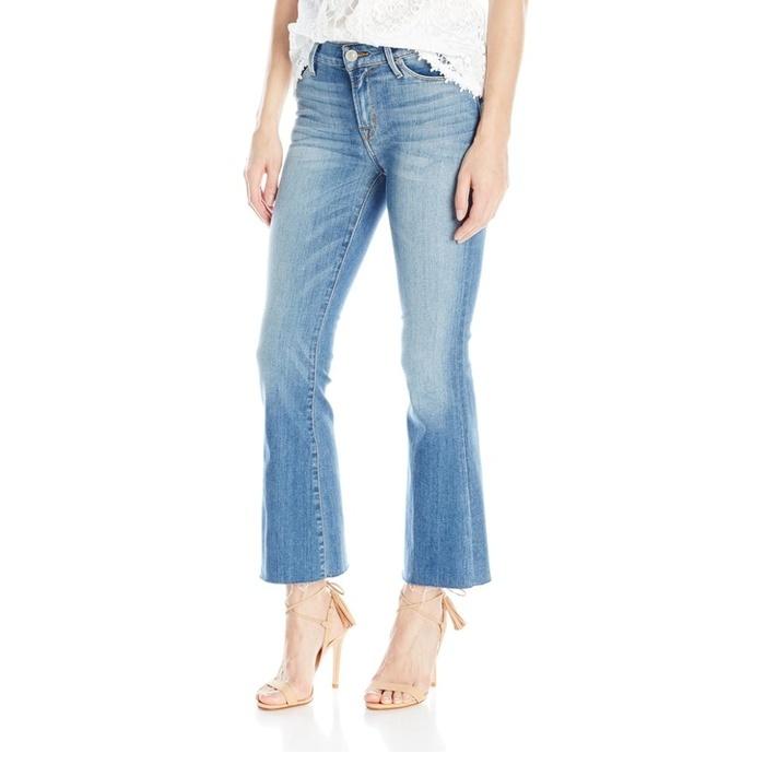 Hudson Women's Mia Five-Pocket Crop Flare Jean with Raw Hem Jeans