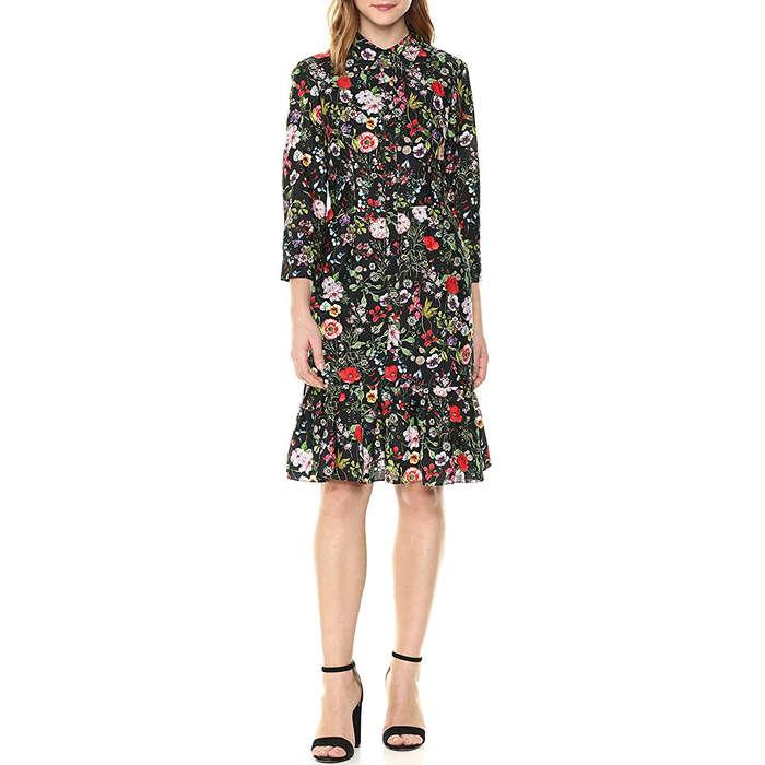 Adrianna Papell Bloom Printed shirtdress