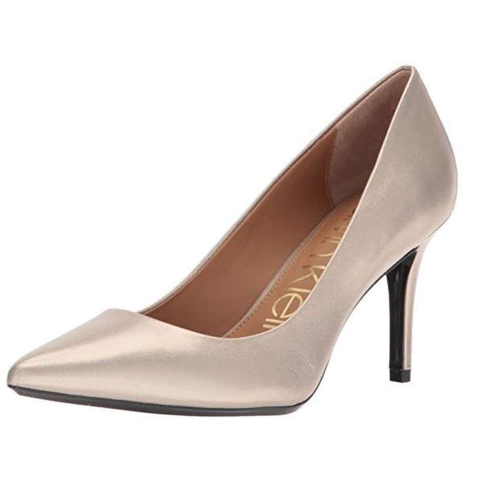 Calvin Klein Women's Gayle Pump - A great heel to pair with a blush gold dress