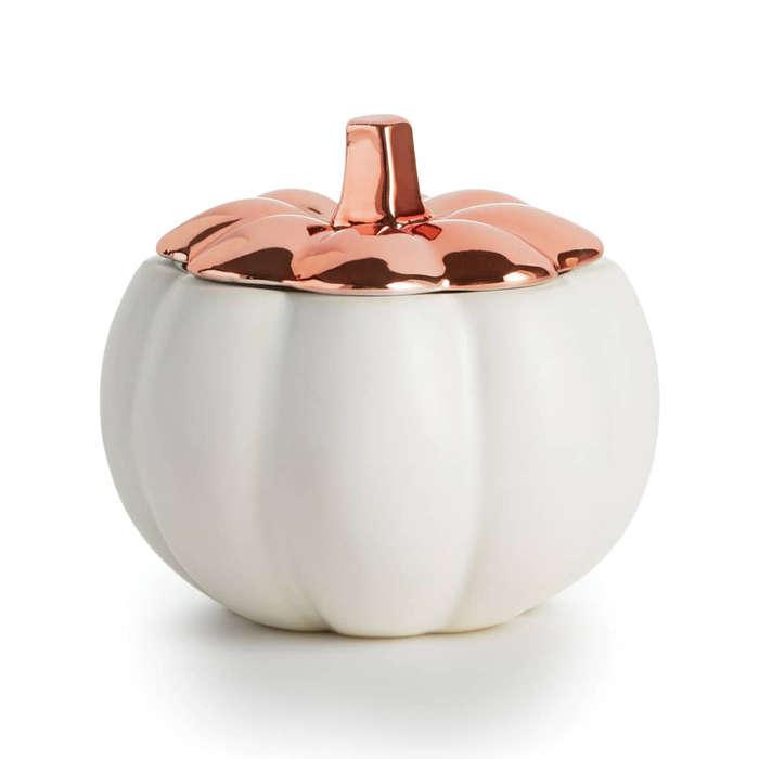 Illume Rustic Pumpkin Lidded Ceramic Candle