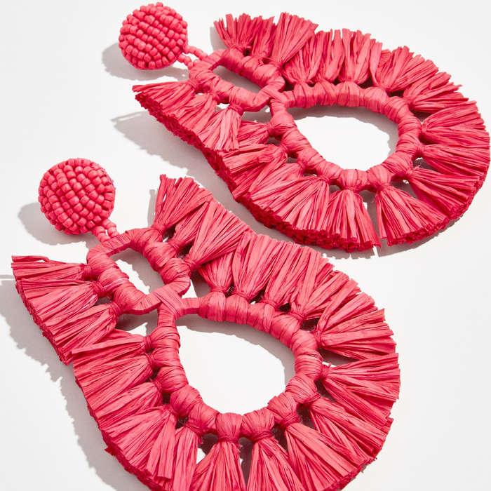 BaubleBar Celia Raffia Drop Earrings