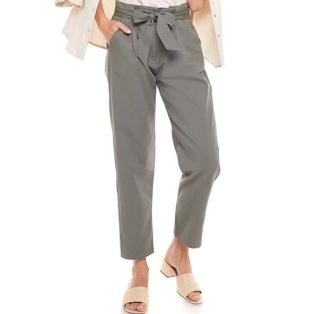Paperbag Waist Kohls Womens Sonoma Capris Dress Pants Business