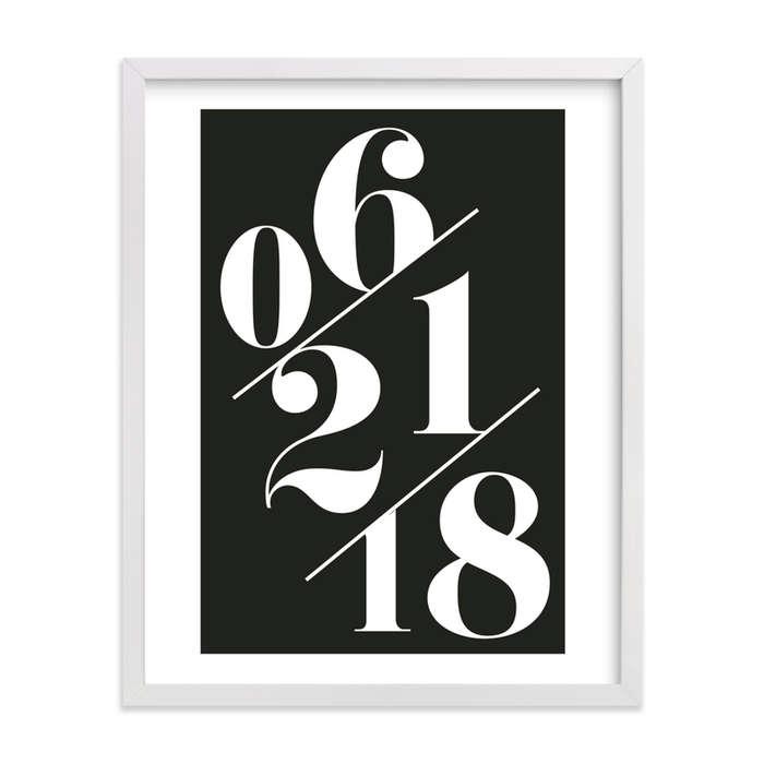 Minted Serif Date Memento Custom Art