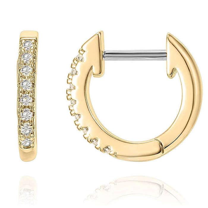 PAVOI 14K Gold Plated Huggie Earrings