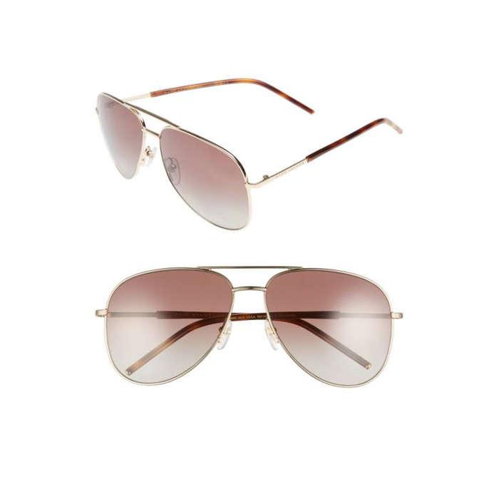 Marc Jacobs 59mm Gradient Polarized Aviator Sunglasses: Was $160, Now $80