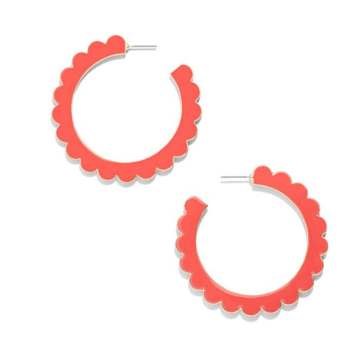 BaubleBar Scallop Hoop Earrings