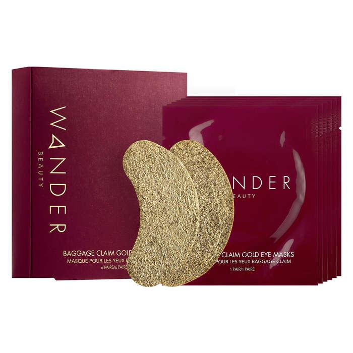 Wander Beauty Baggage Claim Gold Eye Masks