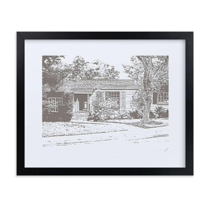 Minted Custom House Letterpress Portrait Art