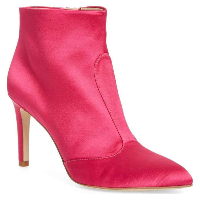 Sam Edelman Olette Pointy Toe Bootie - Make your LBD pop with this hot pink bootie!