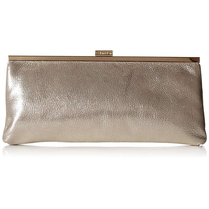 Calvin Klein Metallic Suede Clutch