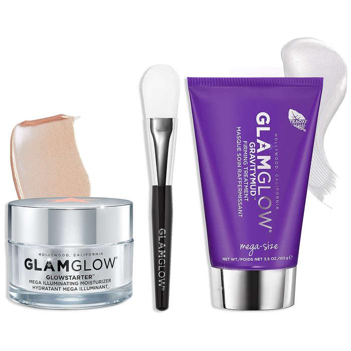 GlamGlow Glow Game Strong Firming Mask + Moisture Set