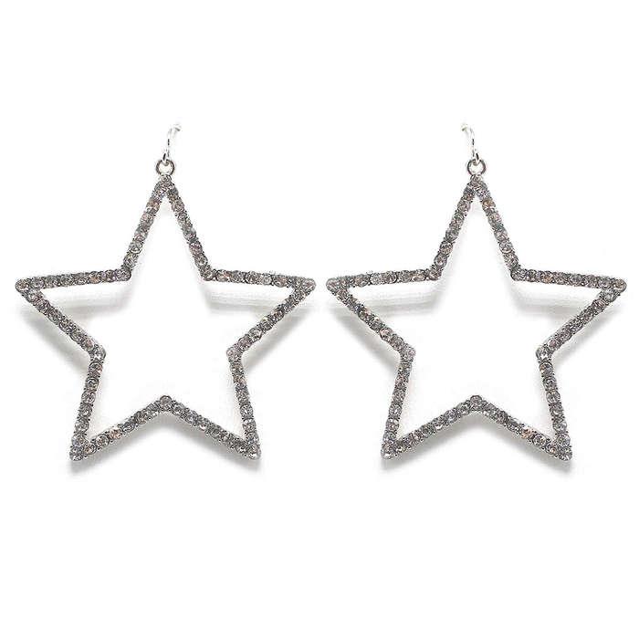Miracle Collection Pave Star Dangle Earrings