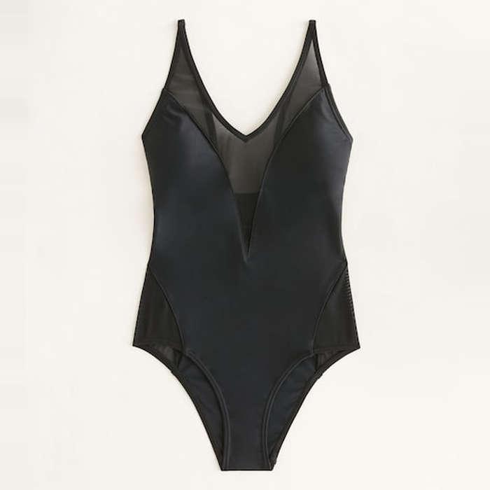 Mango Sheer Panels Swimsuit