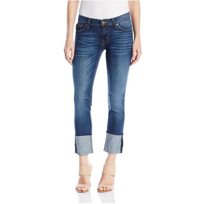 Hudson Women's Muse Crop Skinny with Five Inch-Cuff Jean