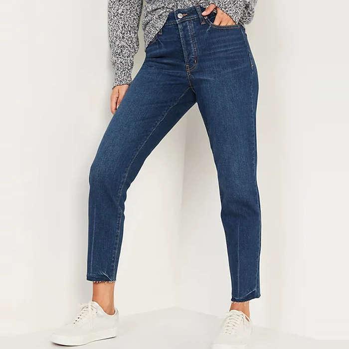 Old Navy High-Waisted Button-Fly O.G. Straight Cut-Off Jeans