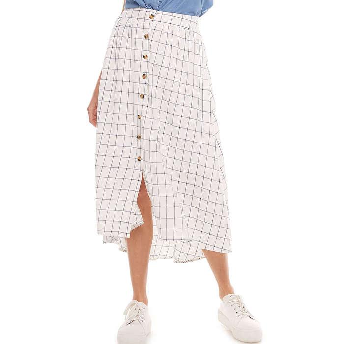 Sonoma Goods For Life + Now & Gen Print Button-Front Midi Skirt