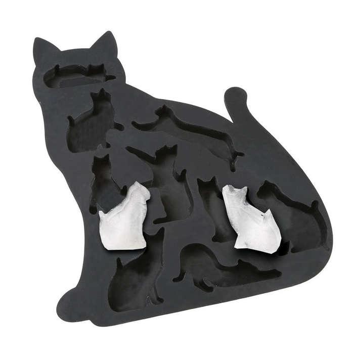 What On Earth Cat Lover's Kitty Shaped Silicone Ice Cube Tray