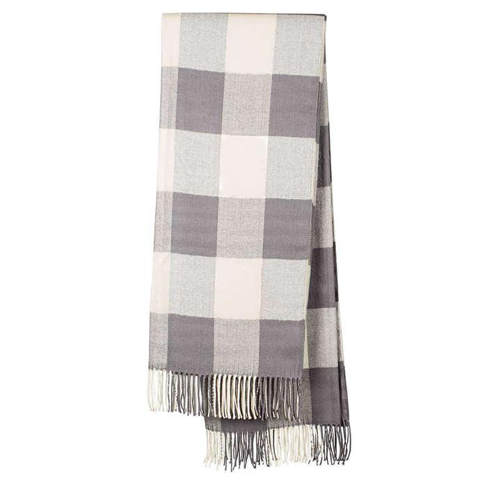 Cathy's Concepts Monogram Buffalo Check Throw