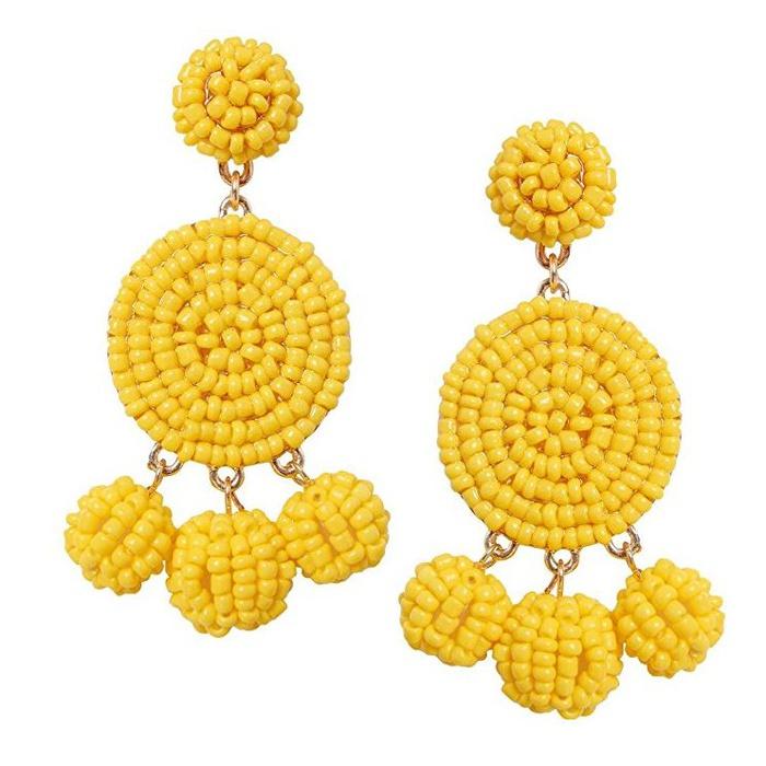 Humble Chic NY Chandelier Bubble Ball Statement Earrings