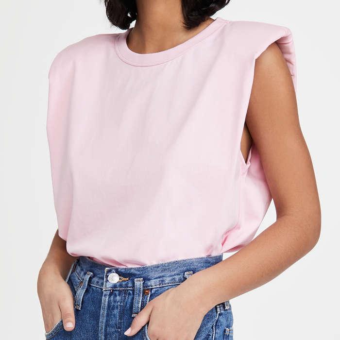 Endless Rose Padded Shoulder T-Shirt