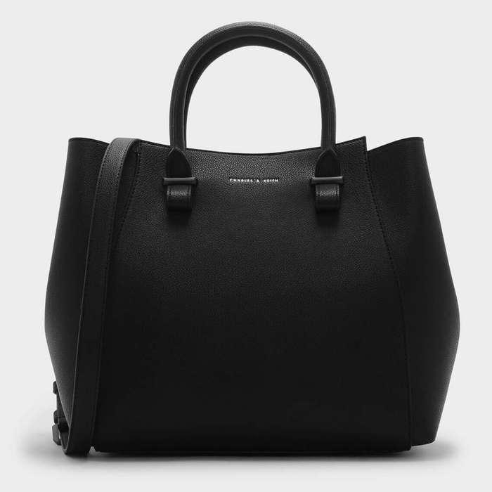 Charles & Keith Structured Top Handle Tote