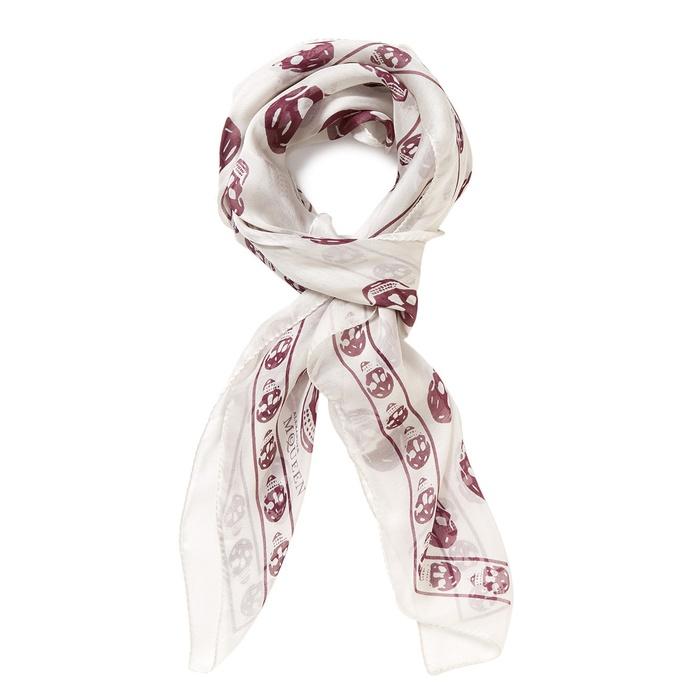 Alexander McQueen Skull Print Silk Scarf