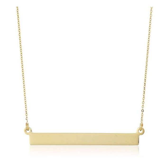 Collection 14k Flat Bar Rolo Adjustable Chain Necklace