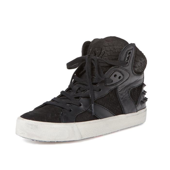 Ash Sonic Snake Embossed High Top Sneaker