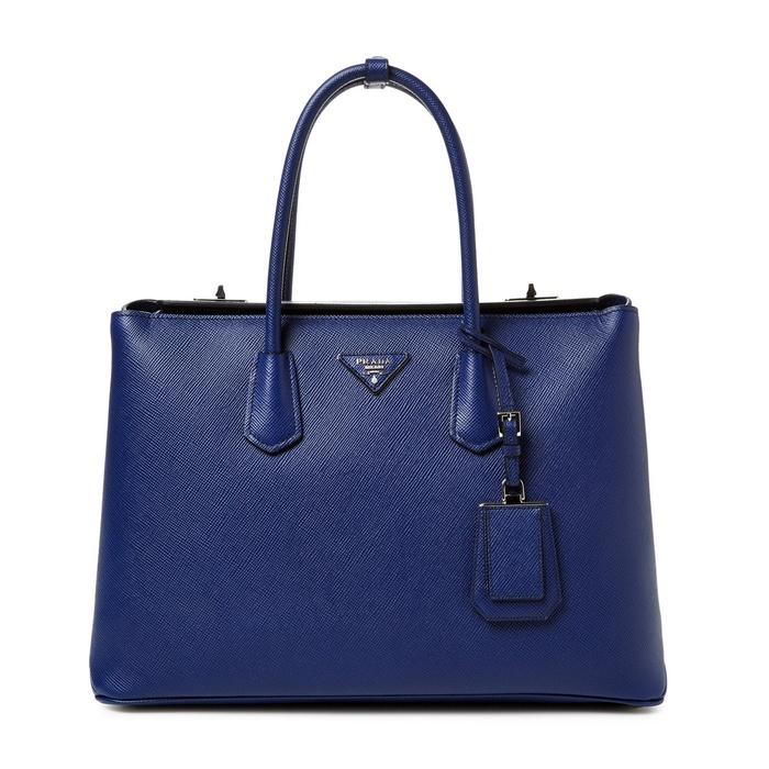Prada Saffiano Leather Double Turn-Lock Tote