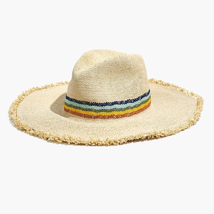 Madewell x Biltmore Wide-Brimmed Rainbow Straw Hat