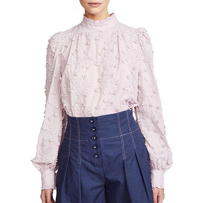 See by Chloe Balloon Sleeve Blouse with Detailing