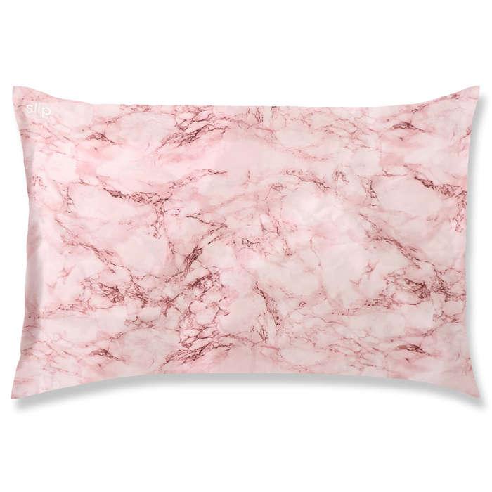 Slip For Beauty Sleep Slipsilk Pink Marble Pure Silk Pillowcase