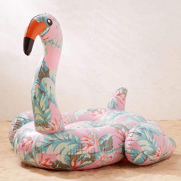 Urban Outfitters Floral Flamingo Pool Float