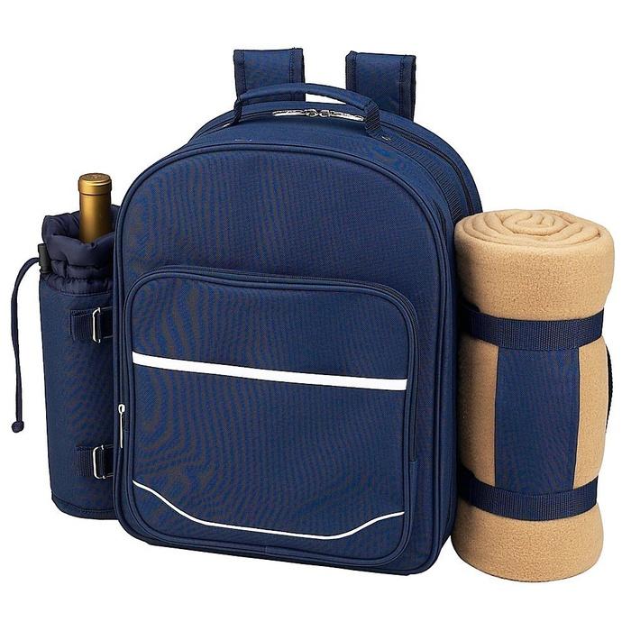 Picnic at Ascot 2 Person Picnic Backpack with Cooler, Insulated Wine Holder & Blanket
