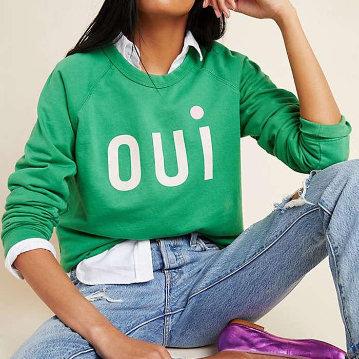 Clare V. for Anthropologie Oui Sweatshirt