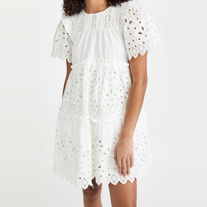 Sea Hazel Eyelet Tiered Dress