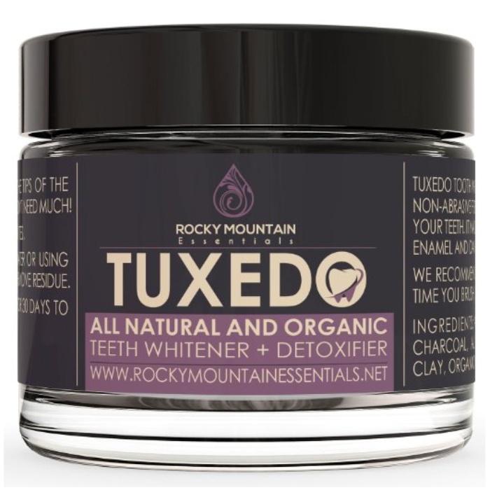 Rocky Mountain Essentials Tuxedo Tooth and Gum Powder All Natural Charcoal Teeth Whitening