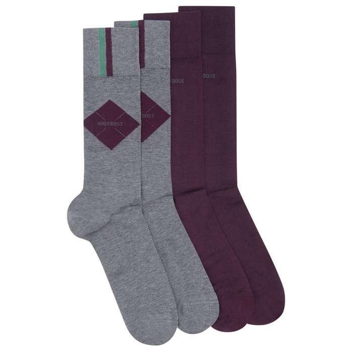 HUGO BOSS Mercerized Cotton Blend Socks