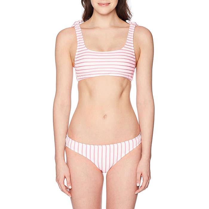 Anne Cole Studio Striped Textured Swim Bikini