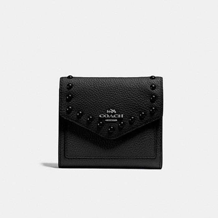 Coach Small Wallet With Lacquer Rivets