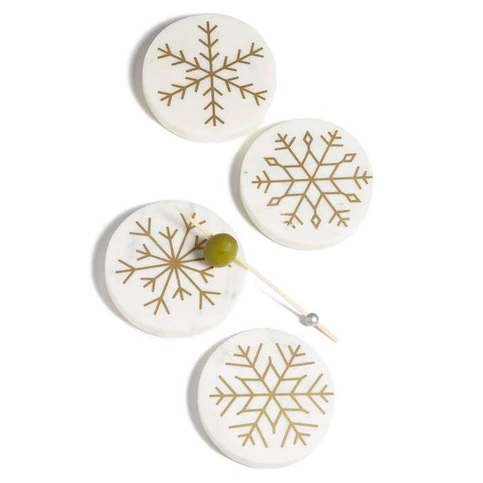 Nordstrom at Home Snowflake Marble Costers
