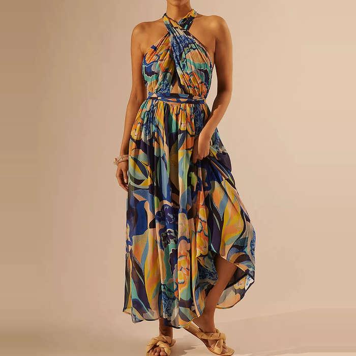 Alexandra Farmer Printed Maxi Dress