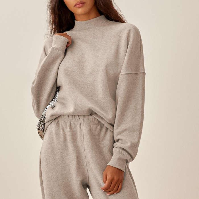 Reformation Mock Neck Sweatshirt