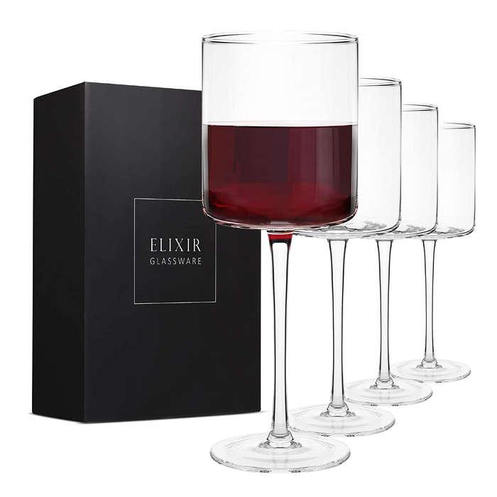 Elixir Glassware Store Square Red Wine Glasses Set
