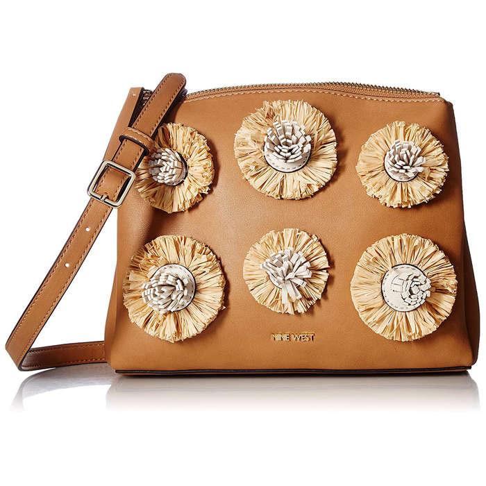 Nine West Levona Crossbody with Floral Pom